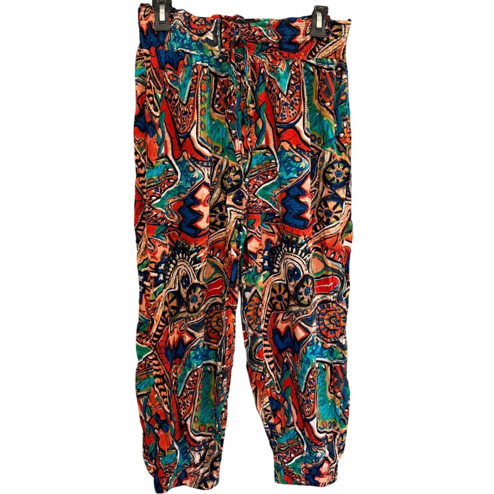 Capri Multicolor Abstract Geometric Festival‎ Boho Hippie Eclectic Small Medium